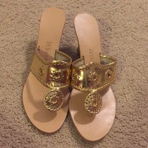 Gold jack Roger heels